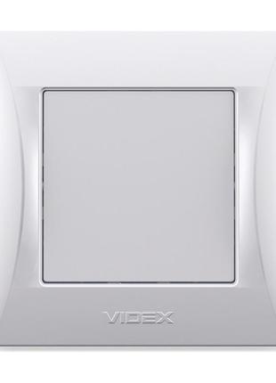 Заглушка для рамки серебряный шёлк videx binera