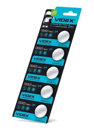 Батарейка літієва videx cr2025 5шт blister card