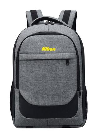 Рюкзак для фототехники nikon универсальный водонепроницаемый серый ( код: ibf073s2 )