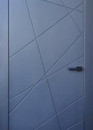 Двери межкомнатные модель  диагональ антрацит    полотно краска    600х700х800х900х2000 мм1 фото
