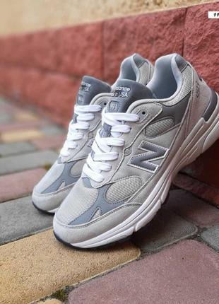 Мужские кроссовки new balance 993 grey 49 беланс серого цвета6 фото