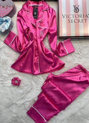 Женская малиновая пижама victoria's secret