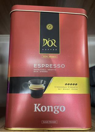 Кофе в зернах kaffèe d'or espresso kongo 1 кг