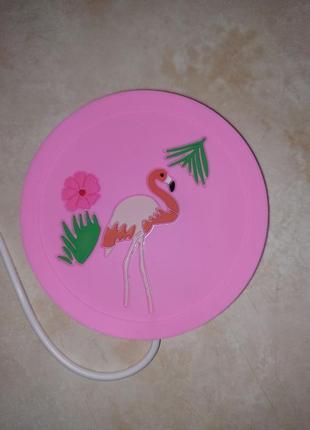 Підставка під чашку з підігрівом від usb 1 фламінго рожевий1 фото