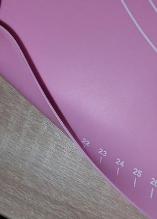 Килимок кондитерський силіконовий з розміткою 45х65  рожевий3 фото