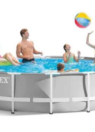 Бассейн каркасный 26702 intex  305 x 76 см, 4485л, большой бассейн с металическим каркасом