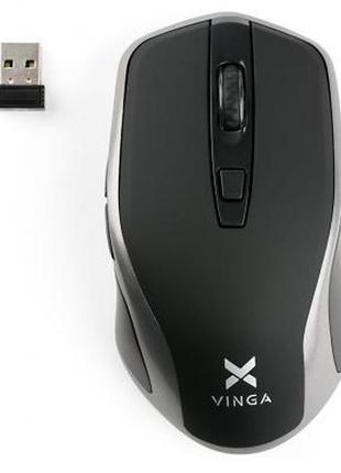 Мишка vinga msw-909 silent black-grey для комп'ютера, для ноутбука, оптичний, 1600 dpi, радіо
