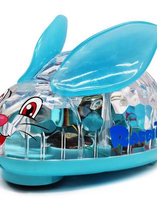 Музична іграшка кролик 880-6 їздить з музикою та світлом (синій)