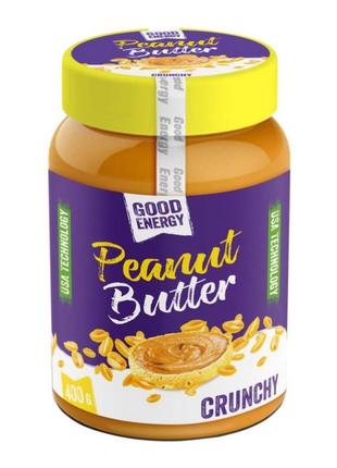 Арахисовая паста good energy peanut butter 400г crunchy