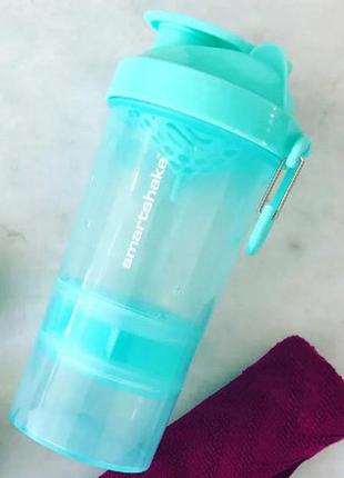 Шейкер smartshake original2go 600 ml mint