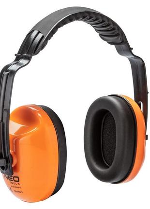 Neo tools навушники захисні, snr 25дб, категорія iii, 0.18кг, помаранчевий