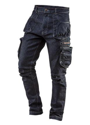 Neo tools штани робочі denim, розмір l (52), 410 г/м2, темно-сині