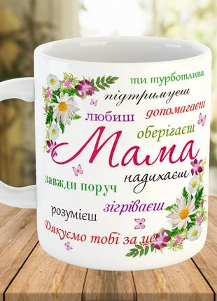 Подарок маме, чашка с принтом "мама", ч-7712