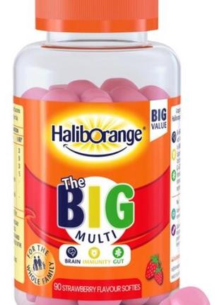 Комплексні вітаміни haliborange the big multi 90 softies полуниця