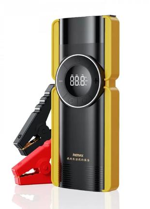 Пуско-зарядное устройство + компрессор remax автомобильный насос с фонариком 8000mah black (rpp-510)
