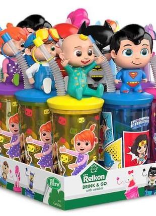 Пляшка з цукерками relkon 45201 super friends 10 г (5200701002708)