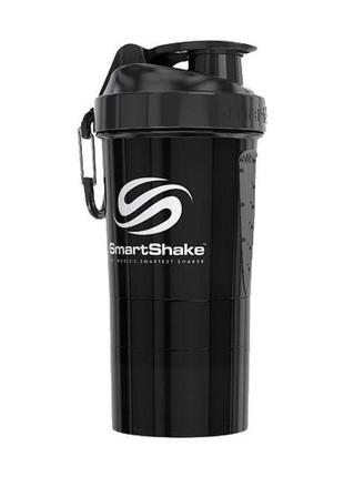 Шейкер smartshake original2go 600 мл gunsmoke black / чорний