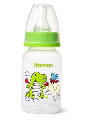 Бутылочка детская для кормления fissman babies "дракоша" 120мл, зеленая