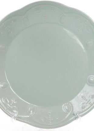 Набор 6 обеденных тарелок leeds ceramics ø28.5см, каменная керамика (мятные)