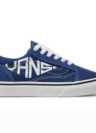 Детские кеды низкие vans old skool vn0a7q5f7wm1 30 размер синий