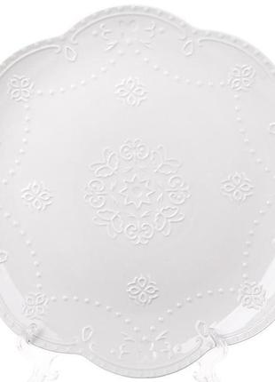 Тарелки фарфоровые (набор 3 штуки) "белое кружево" ø20см