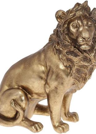 Декоративна статуетка "цар звірей" 23.2х12х27 см, полістоун, золото