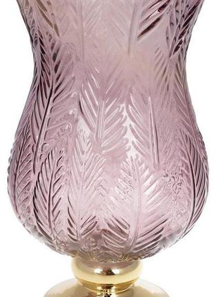 Ваза декоративная ancient glass розалин 19х20х35см, фиолетовое стекло
