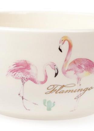 Пиала керамическая "розовый фламинго" 550мл