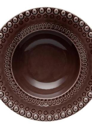 Набор 4 глубоких тарелки bordallo pinheiro fantasia 600мл коричневые