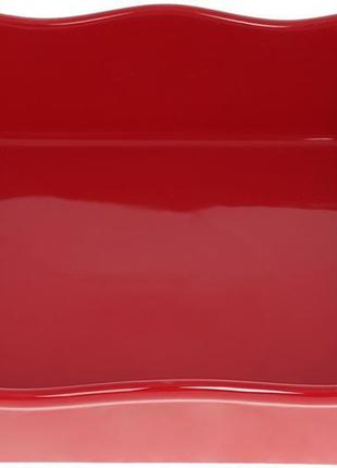 Форма augsburg "волна" прямоугольная для выпечки 29х23х7.5см керамическая (красная)