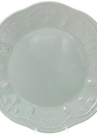 Набор 6 десертных тарелок leeds ceramics ø23см, каменная керамика (мятные)