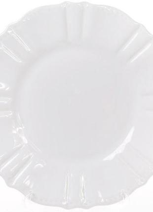 Набор 6 десертных тарелок leeds ceramics sun ø20см, каменная керамика (белые)