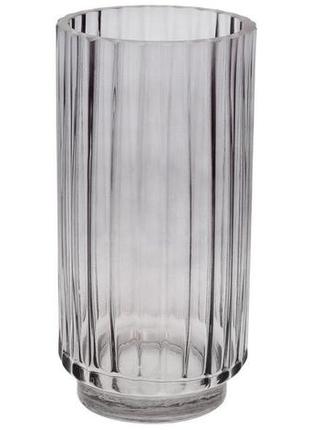 Ваза декоративна ancient glass "манхеттен" 24.5х12.5см, сіре скло