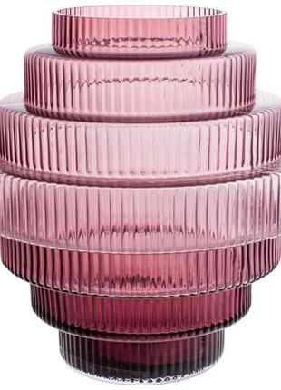 Скляна ваза ariadne "modern" ø 22x23 см, темно-рожевий