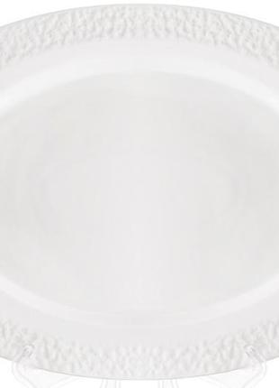 Набор 2 овальных блюда "white city грация" 37x24см, белый фарфор