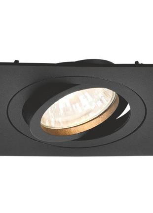 Врезной светильник videx vl-spf08s-b под лампу gu10 поворотный, квадратный, черный