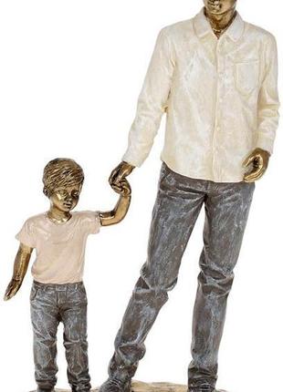 Декоративна статуетка "папа та син" 12.5х6х22.5 см, полістоун