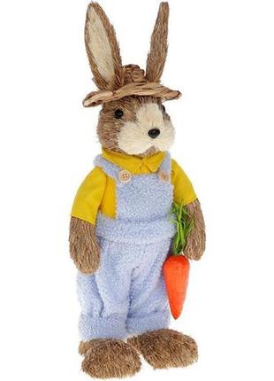 Фигура декоративная "кролик в шляпке" 18х14х44см, пенопласт