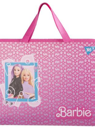 Папка-портфель пласт. в4 "yes" на блиск.з ткан.ручками barbie 492240
