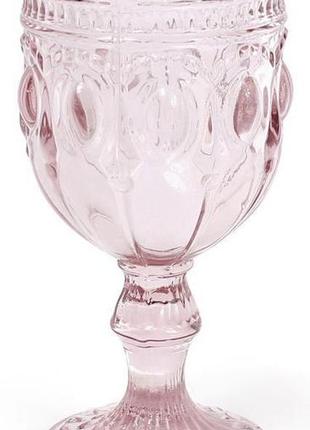 Набор 6 винных бокалов siena toscana 280мл, розовое стекло