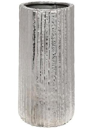 Декоративна ваза "estet" 22х40 см, метал, срібло