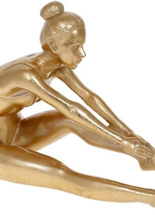 Декоративна статуетка "йогінь" 27 см, полістоун, золотий