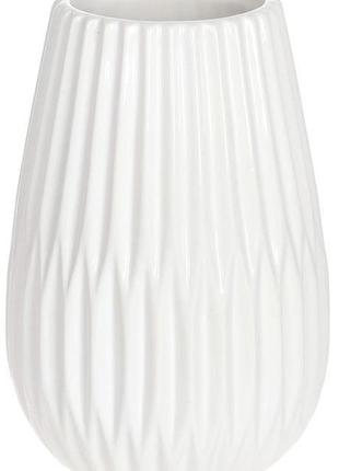 Ваза керамічна "stone flower віола" 14x14x20 см, білий