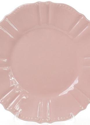 Набір 6 десертних тарілок leeds ceramics sun ø 20 см, кам'яна кераміка (рожеві)