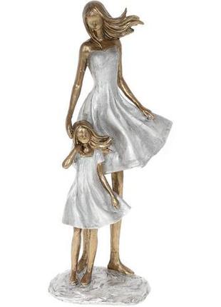Декоративна статуетка "мама з дочкою" 14.5х11х35 см, полістоун