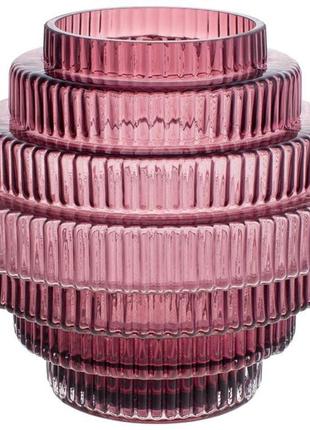 Стеклянная ваза ariadne "modern" ø16x15см, темно-розовый