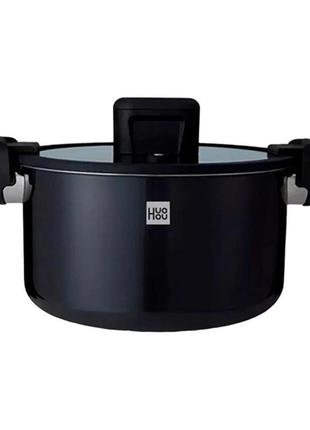 Кастрюля-cкороварка xiaomi huohou stainless steel enamel micro pressure cooker (black)