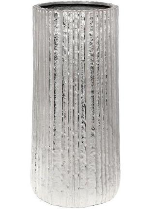 Декоративна ваза "estet" 23х49 см, метал, срібло