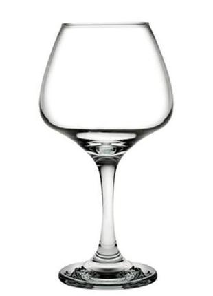 Набор 6 фужеров pasabahce risus 390мл, стеклянные бокалы для вина