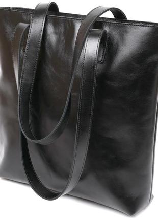 Классическая женская сумка-шоппер shvigel 16365 черный